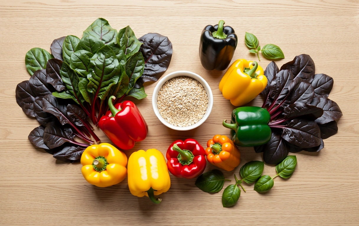 Frische gesunde Lebensmittel für die Mahlzeitenplanung